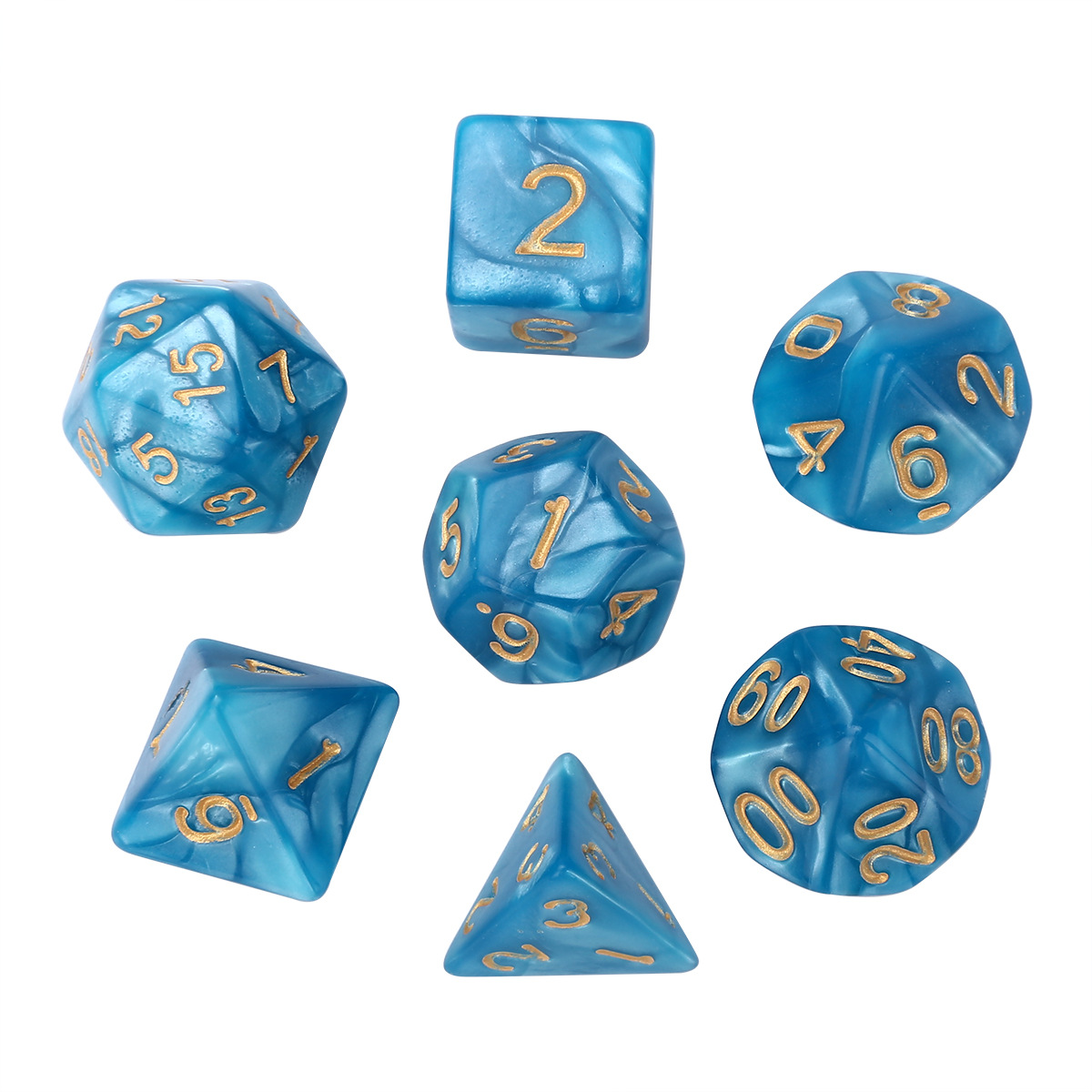 7 Pcs Set Blue Gold Color Poly - Gaming Setup Desk 评论和价格