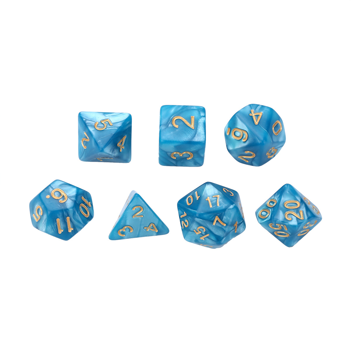 7 Pcs Set Blue Gold Color Poly - Gaming Setup Desk 评论和价格