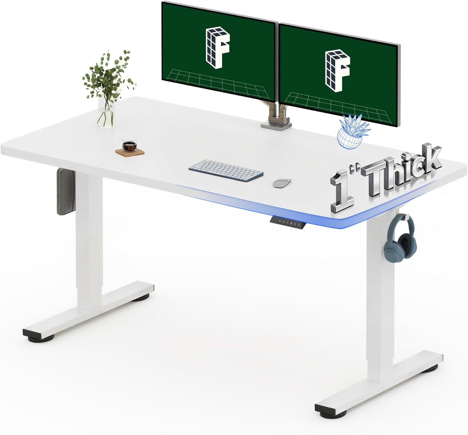 Electric Standing Desk 55 x 28 - Desk Setup One Monitor 评论和价格