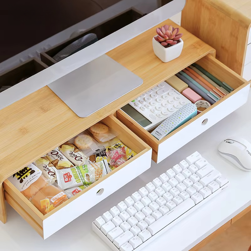 Bamboo Laptop Monitor Riser Ec - Desk Setup Living Room 评论和价格