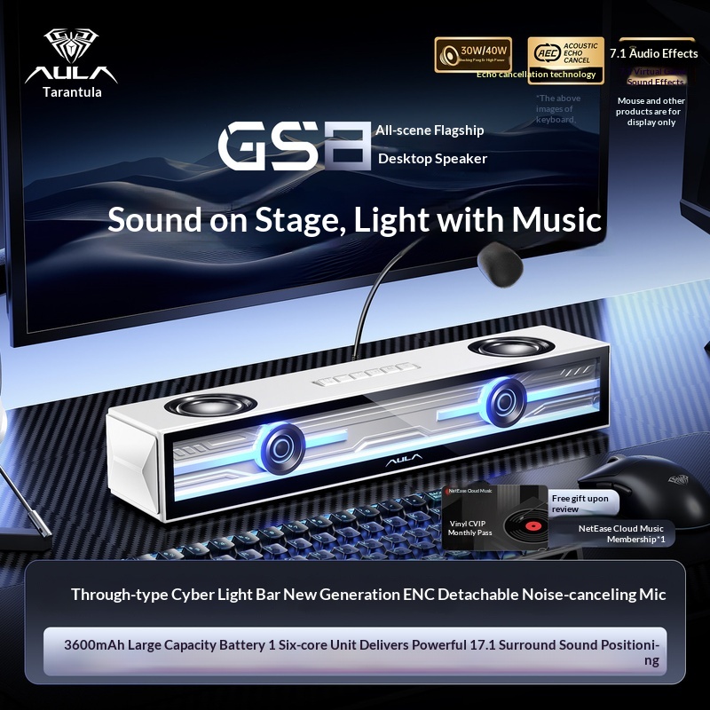 Aula Gs8 Gaming Speaker Deskto - Speaker Desk Setup 评论和价格