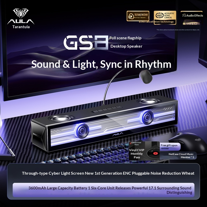 Aula Gs8 Gaming Speaker Deskto - Speaker Desk Setup 评论和价格