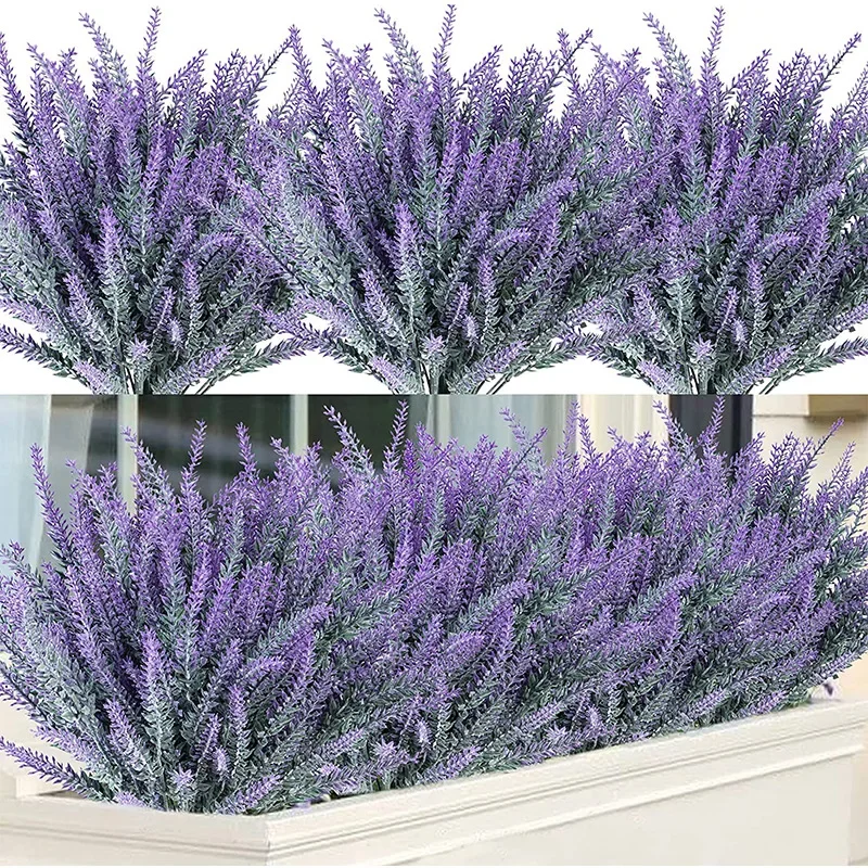 1 Bundle Purple Artificial Lav - Desk Setup Plants 评论和价格