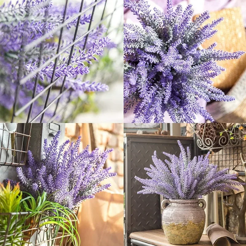 1 Bundle Purple Artificial Lav - Desk Setup Plants 评论和价格