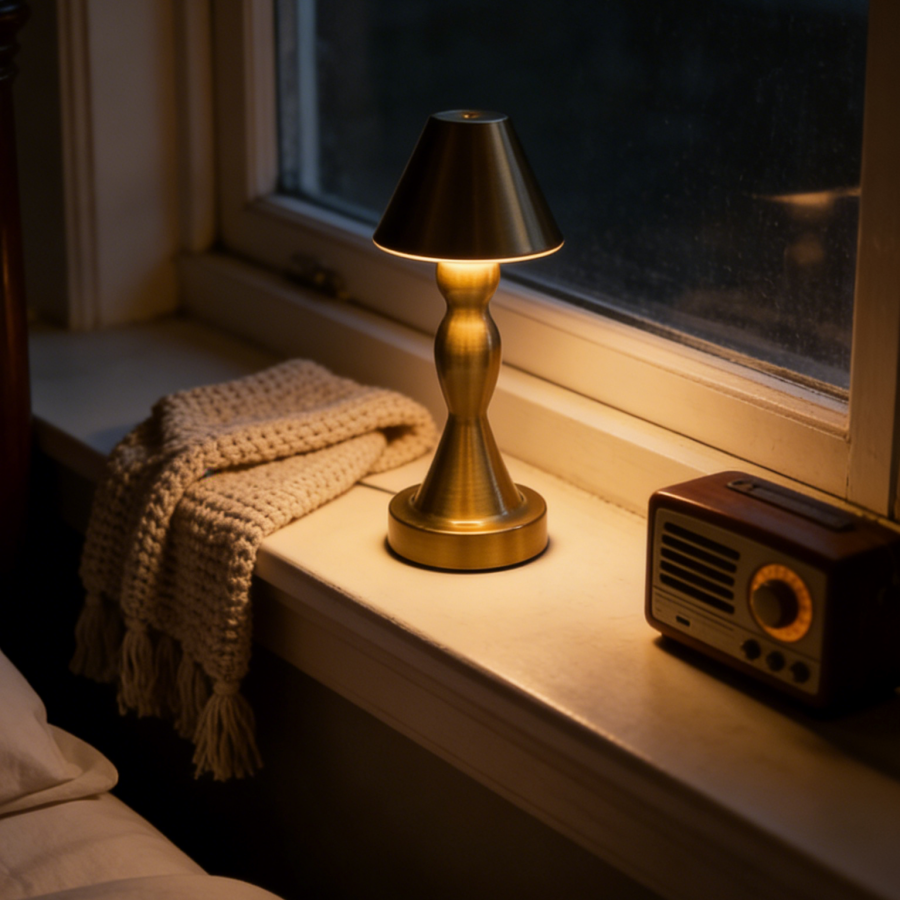 1PC Vintage Brass Table Lamp,  - Ambient Light Bar Usb 评论和价格