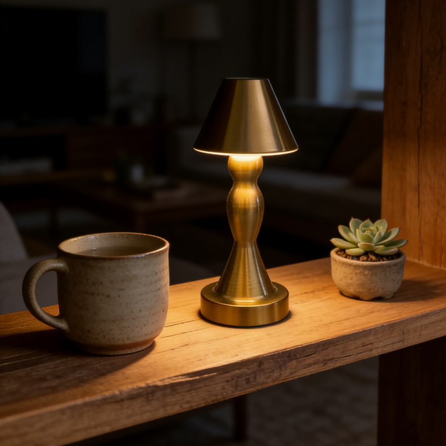 1PC Vintage Brass Table Lamp,  - Ambient Light Bar Usb 评论和价格