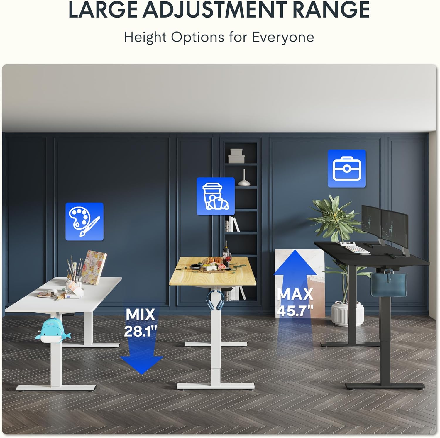 Electric Standing Desk 48 x 30 - Desk Setup One Monitor 评论和价格