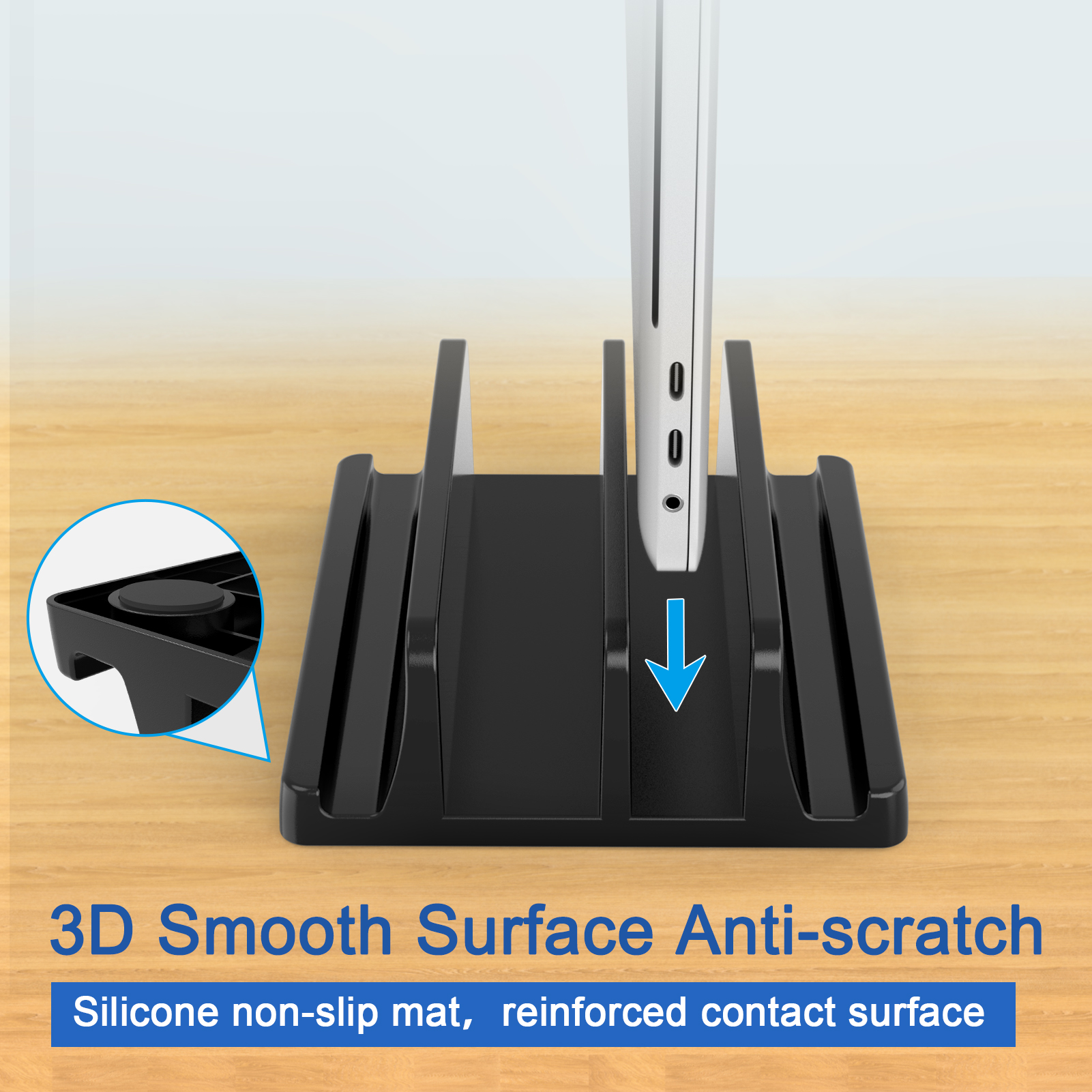Vertical Laptop Stand, 3 Slots - Desk Setup Macbook 评论和价格