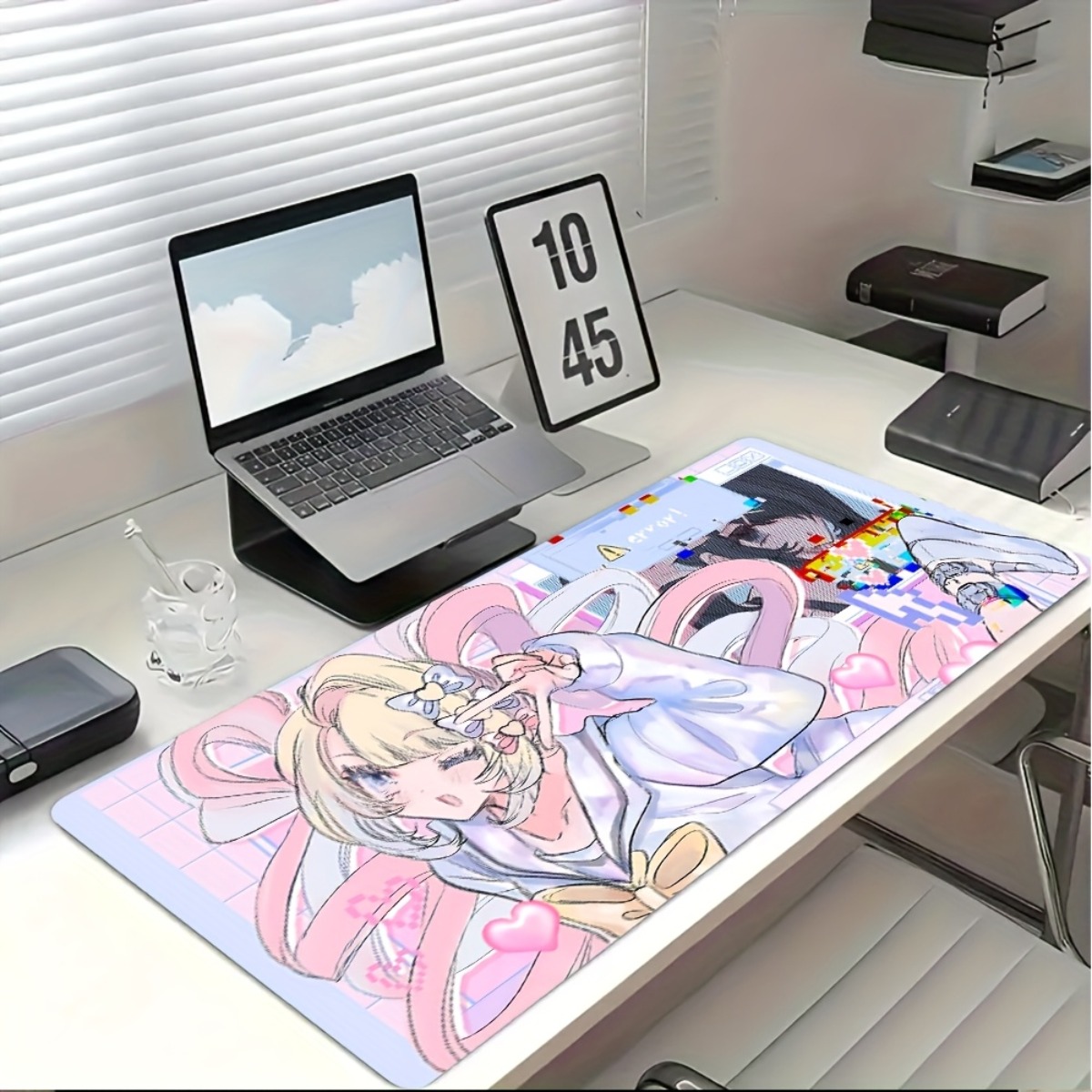 Pink Purple Anime Girl Rubber  - Desk Setup Anime 评论和价格