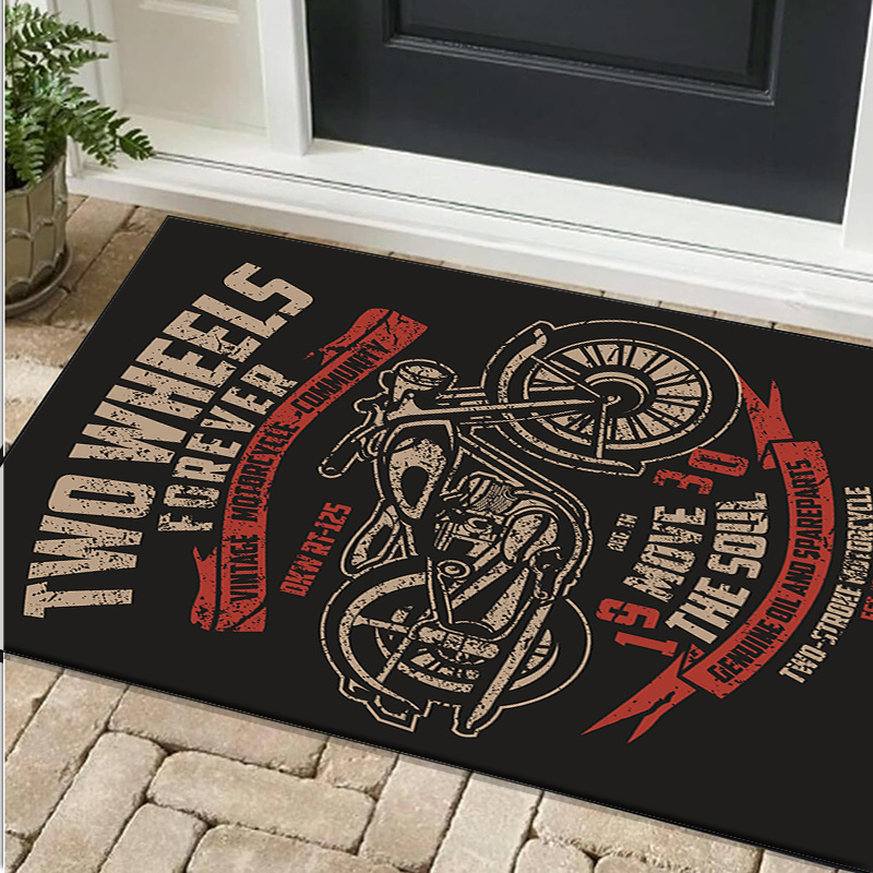 Motorcycle themed desk rug for - Desk Setup Living Room 评论和价格