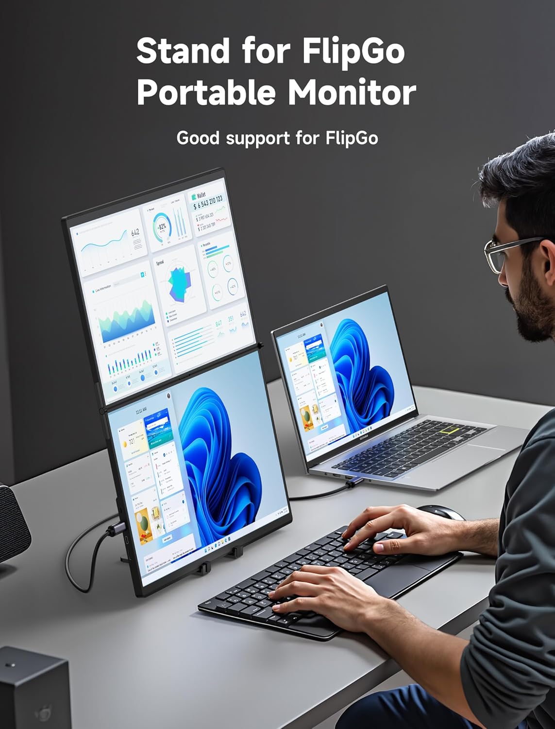 Portable Monitor Stand Mount f - Desk Setup Reference 评论和价格